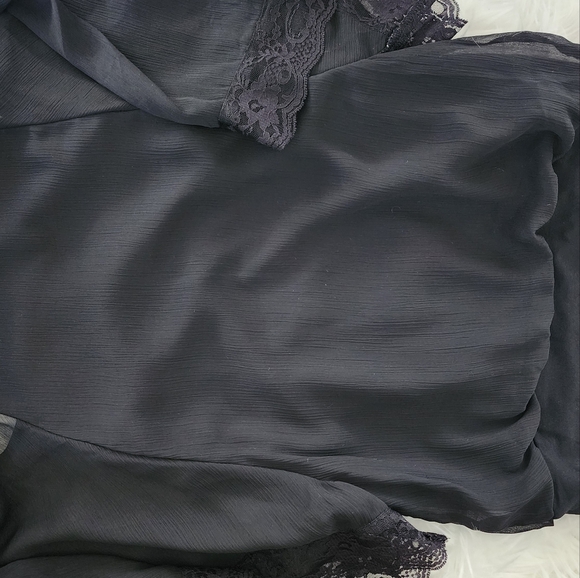 Women's Speechless Dolman Style Top, Flutter Sleeves, M, Black with Embroidery - Picture 7 of 10